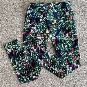 Lularoe one size snowman Christmas leggjngs